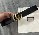 Authentic Gucci Black Leather GG Belt, Size 75cm Women 0-2