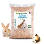 Small Animal Wood Pellet Bedding & Litter Rabbits Guinea Pigs Odour Control 30L