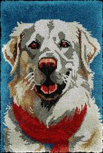 Large Golden Retriever Latch Hook Rug Kit NEW 102x69cm
