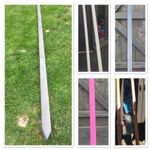 Washing Clothes Line Prop 240cm (8ft) max Wooden, Handmade, Painted Or Stained.