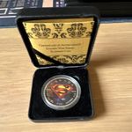 2016 Golden Noir Superman Multicolour Coin with Presentation Box & COA