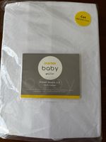 Baby Cot Bed Fitted Sheets 120x60cm 100% Cotton, Pack of 2