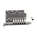 Expansion Card PCI-E to 8 Ports USB 3.2 Gen1 Controller Type C 5Gbps Adapter
