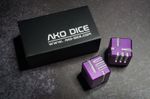 Set of 2 Purple AKO Dice - Unique Aluminium D6 Dice