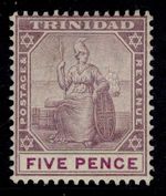 TRINIDAD QV SG119, 5d dull purple & mauve, M MINT. Cat £11.