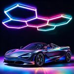 5 Hex Hexagon LED Lighting Car Detail Retail Garage Workshop Home Wall Light RBG