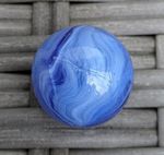 Antique / Vintage toy glass Marble 2.25cm Blue glass swirl 1950s? Unusual. A