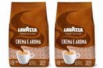 2x Lavazza Crema e Aroma Espresso Coffee Beans 1kg Each Pack