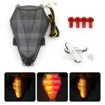 Integrated LED TailLight Turn Signals for Yamaha YZF 600 R6 2006-2016 Smoke^ u9