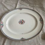 Royal Bone China Fruit Basket Large Oval Serving Platter Thailand Floral Fruit