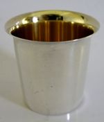 TESI SWEDISH STERLING SILVER BEAKER CUP 1975 MID CENTURY BARWARE