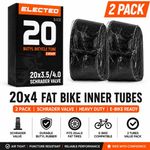 2 Pack 20x4 Fat Bike Inner Tubes for E-Bike MTB Bicycle 20x4.0 20x4.25 20x4.5