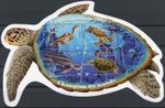 [G20.031] New Caledonia 2002 turtles good sheet very fine MNH with OVPT