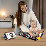 8in1 Multiple Paintings Baby Mirror Toy Soft Teethers Sensory Portable Washable