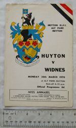 1970 programme Huyton v. Widnes