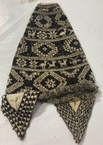 Vintage Traditional Hand-knitted Andean Bolivian Textile Ch'ullu Hat 27x19 cm