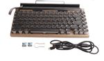 Typewriter Keyboard 83 Keys Vintage Wireless Mechanical with Metal Round UK