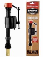 Fluidmaster PRO45B Fill Valve with Brass Shank, Black