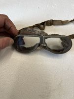 Vintage RAF Flying Goggles MK 11  Fur Lined Edges F Laminated Glass 1914-45 Era.