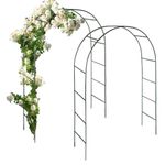 1-2 SET METAL GARDEN ARCH HEAVY DUTY STRONG TUBULAR ROSE CLIMBING PLANTS ARCHWAY