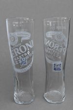 2 x Peroni Nastro Azzuro Pint Glasses  - New M25- Man cave - gift