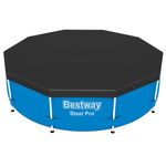 Bestway 10ft Pool Cover for Above Ground Pools, Swimming Pool Protection Black