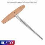 Durable Steel Peg Hole Reamer  With Wooden Handle Luthier Repair 3/4 4/4  Violin