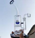 RORA 8.5" Glass Bong Smoking Hookah Water Pipe Octopus Perc Smoking 14mm Bowl