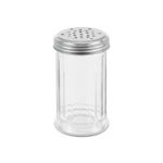 Glass Salt/Pepper Shaker with Stainless Steel Lid Retro Diner Dispenser 300ml
