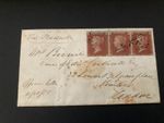 1854  small envelope 1d red brown  from Crimea showing  OXO fine