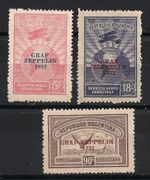 Argentina Stamps 1932 Air Graf Zeppelin O/P SG629-SG631 Mint Hinged