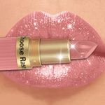 Glitter Lipstick Rose Pink Long-Lasting Waterproof Shiny Velvet Finish
