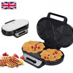 1200W Waffle Making Machine Double Heart Shaped Non-Stick Plate 10 slices Maker