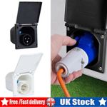 3Pin Mains Hook Up Inlet Socket 240V Flush IP44 Fit For Caravan Motorhome Camper