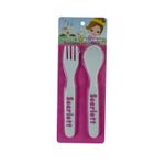 Melamine children's cutlery set - Girls names - Fork and Spoon Set
