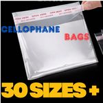 A3 A4 C4 A5 C5 A6 C6 C7 DL SELF SEAL CLEAR CELLO CARD BAGS CELLOPHANE PARTY BAGS