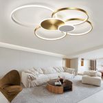 Luxurious 6 Ring LED Ceiling Light Fixture Dining Living Room Bedroom Lamp UK