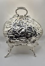 Victorian/Edwardian Silver Plated Biscuit Warmer as Walnut, James Deakin & Sons