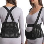 Pregnancy Maternity Belt with Shoulder Strap Lumbar Back Support Waist Band