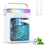 Portable Air Conditioner, 3-in-1 Evaporative Air Cooler with 3 Speeds & 2 Mis...