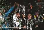 Signed Bruno Guimaraes Kieran Trippier Newcastle Carabao Cup Autograph Photo