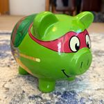 Raphael Ninja Turtle Themed Piggy Bank Coin Bank with Red Mask, Coin Slot