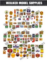 1/64 scale Pre-cut Vintage style Garage sign matte stickers diorama/model car. 1