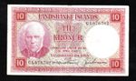 🇮🇸 Iceland ,Landsbanki Islands 10 Kronur,1928 * Jón Sigurðsson * BANKNOTE