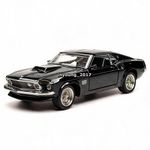 1:36 Ford Mustang Boss 429 1969 Model Car Diecast Toy Cars Toys for Boys Black