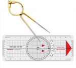 Liquidraw Portland Course Plotter Navigation Divider Kit Marine Solid Brass 8"