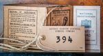 WW2-1940s Air Raid Childs 3 item dress up set-Gas Mask Box-ID Card-Luggage Label