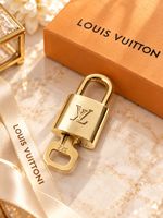 Authentic Louis Vuitton Gold Lock and Key Excellent Shiny