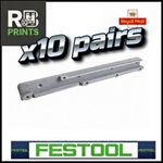 10 Pair Festool Tanos Systainer SYS3 Van Storage Organiser Rails SLIM