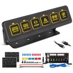 6 Gang Wireless Switch Panel,  Multifunction Remote Control Switch B